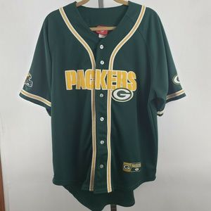 Green Bay Packers L Mens button down NFL jersey